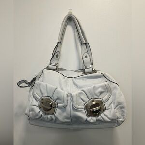 B. Makowsky White Leather Purse